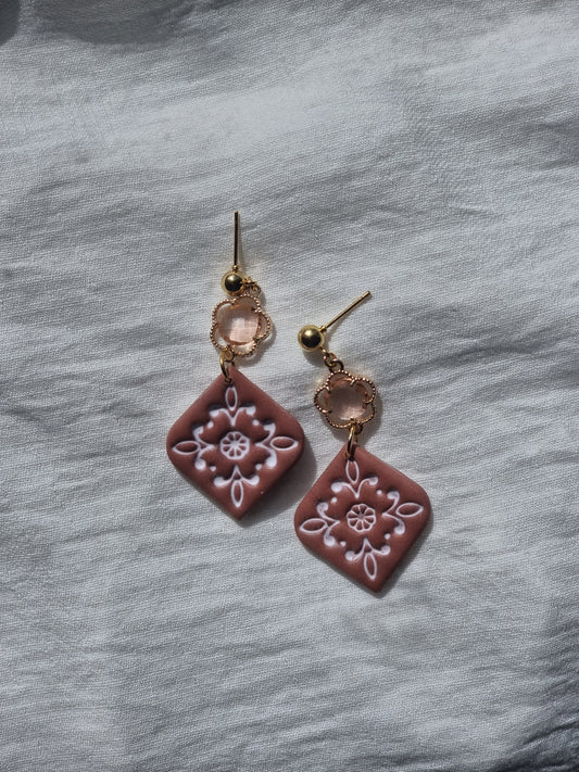 Moroccan style gem dangles| can be switched for fish hook