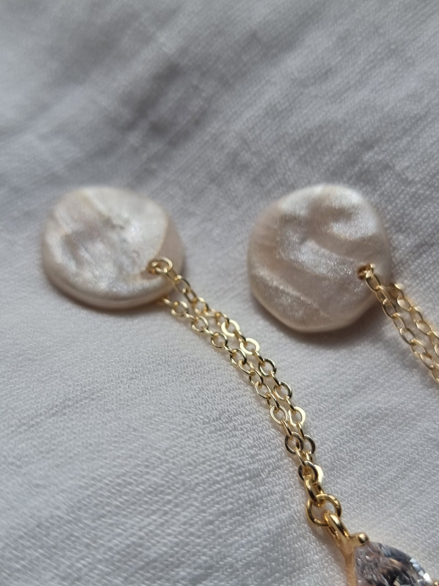 Pearl chain Bridal earrings