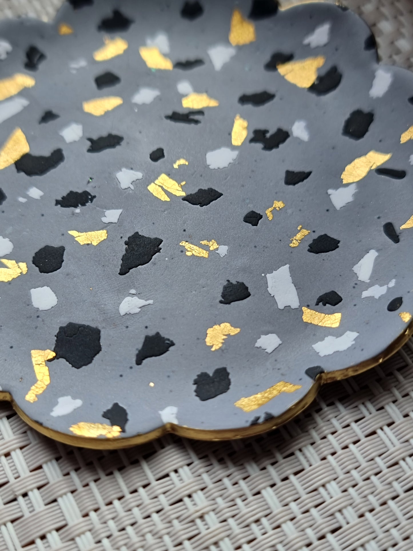 Terrazzo grey trinket dish