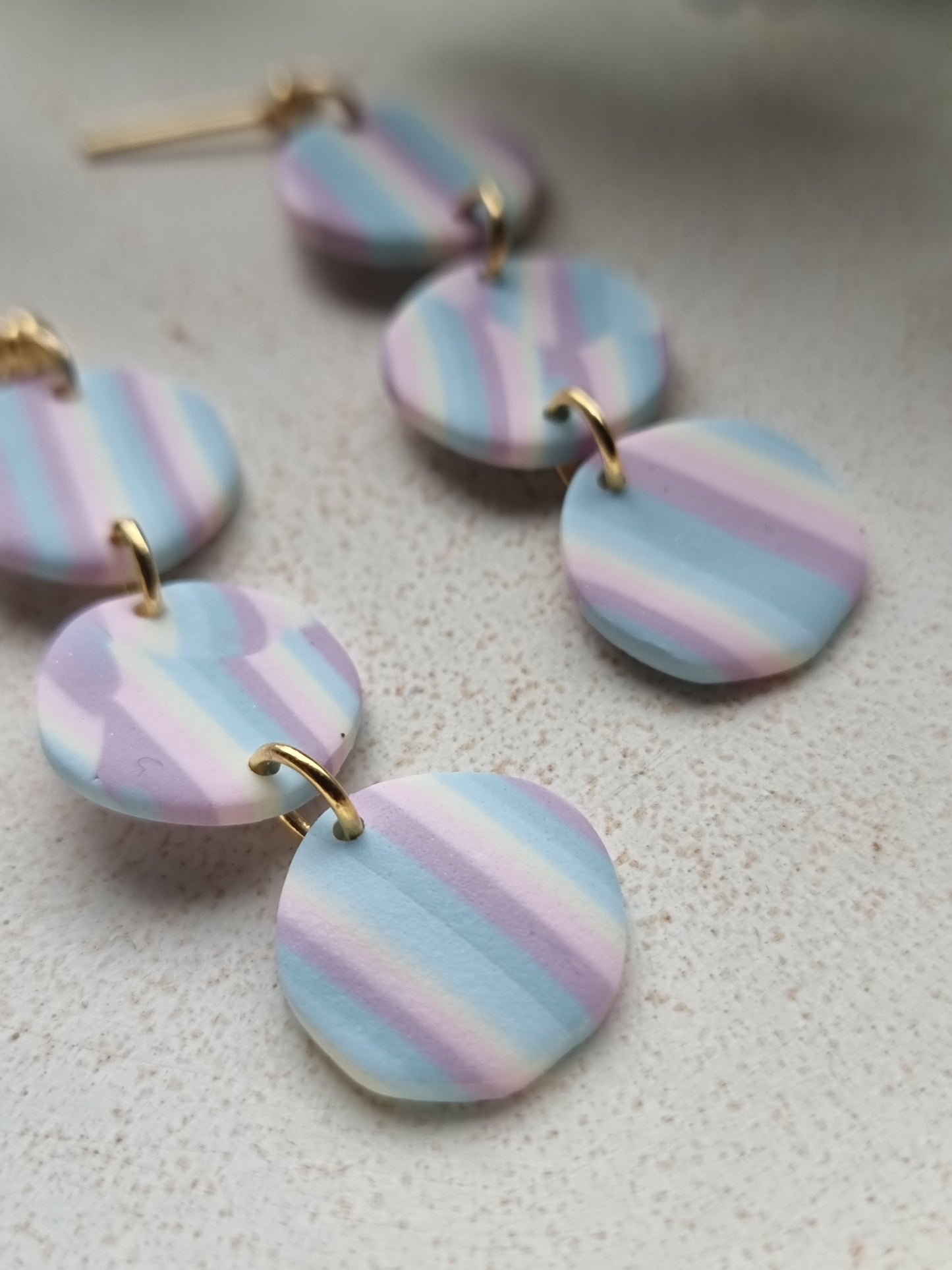 Pastel rainbow dangles| Can be switched for silver or fish hook