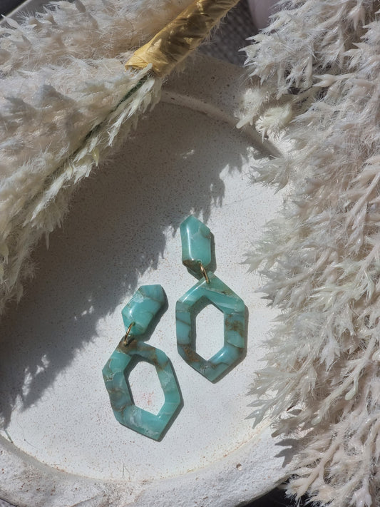 Turquoise abstract dangles