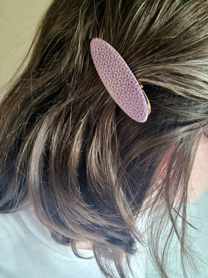 Purple textured small hair clip