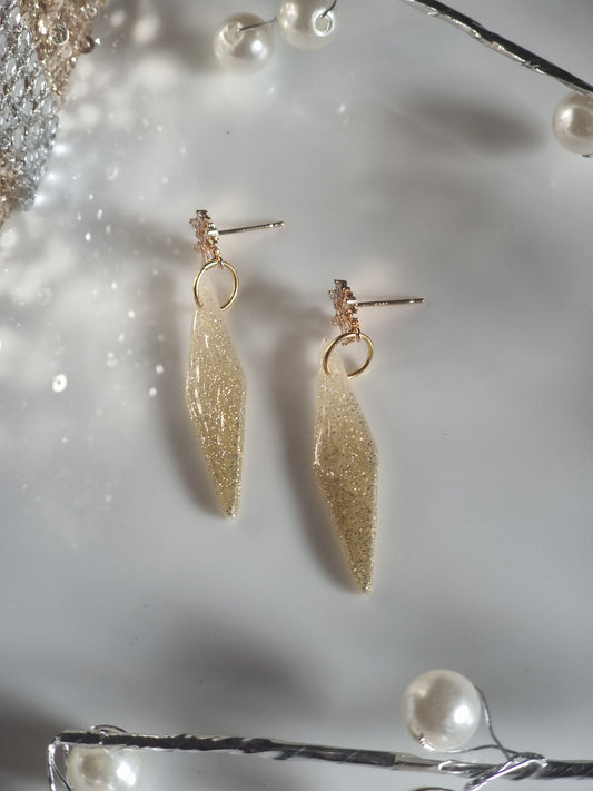 Gold & cz glitter dangles