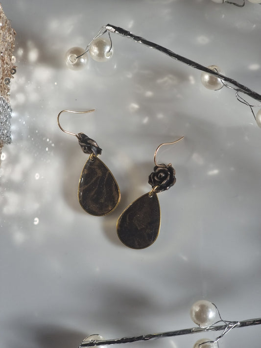Navy flower dangles