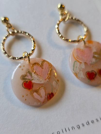 Hand painted charm dangles