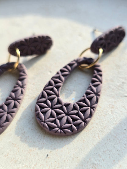 Mocha textured dangle| Can be switched for silver