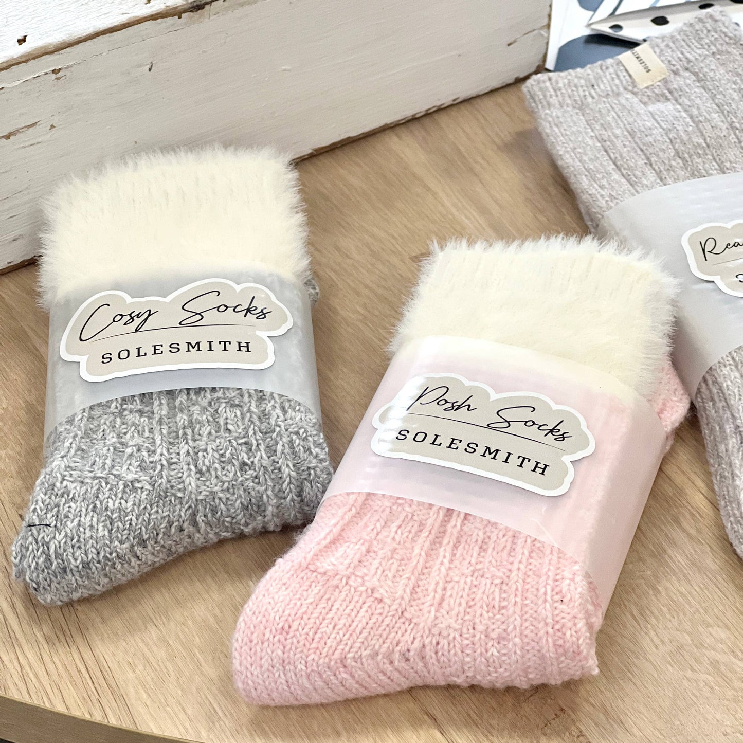 Cosy Socks with fluffy cuff