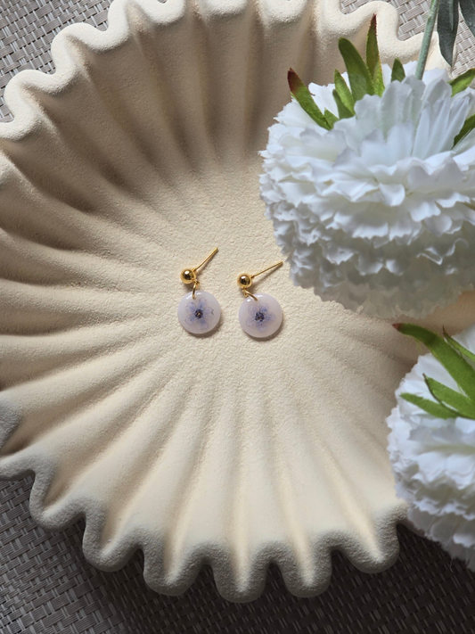 Forget-me-not earrings| can be switched for silver/fish hook