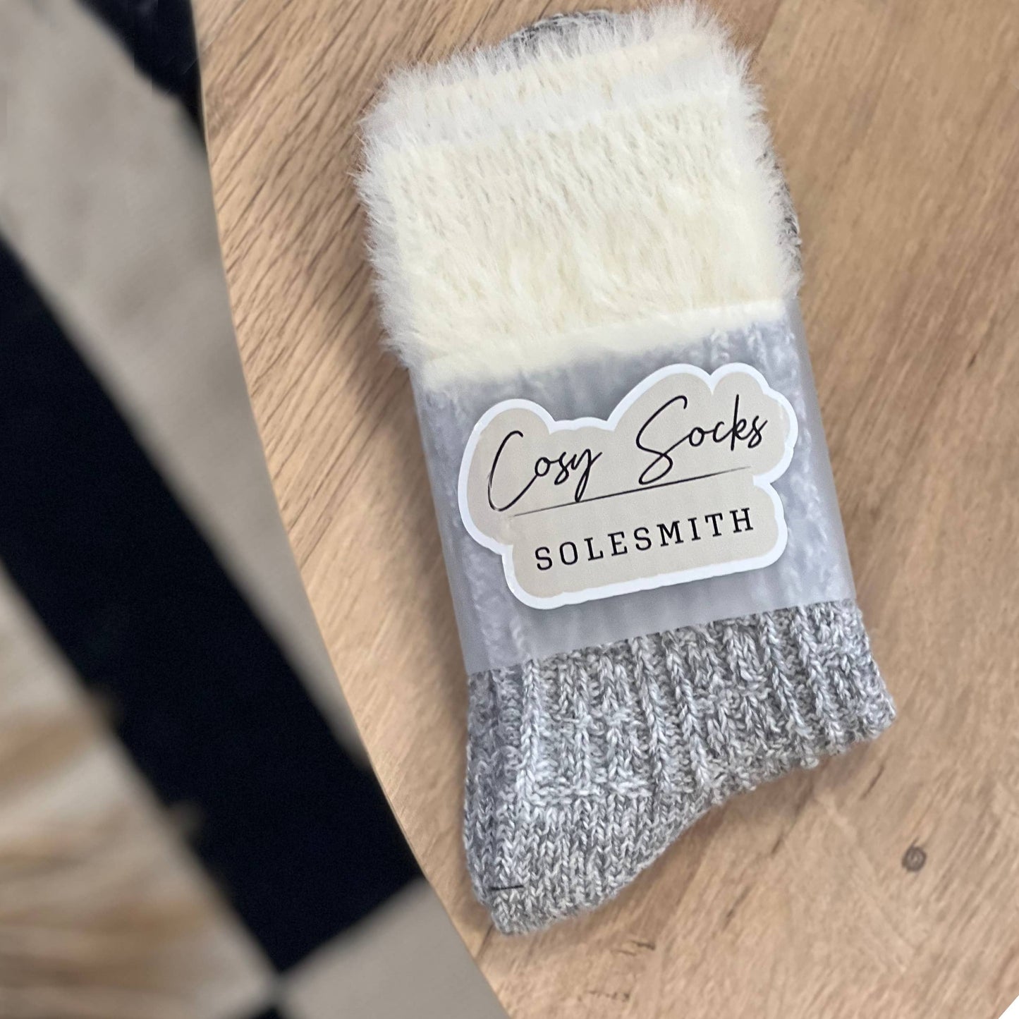 Cosy Socks with fluffy cuff