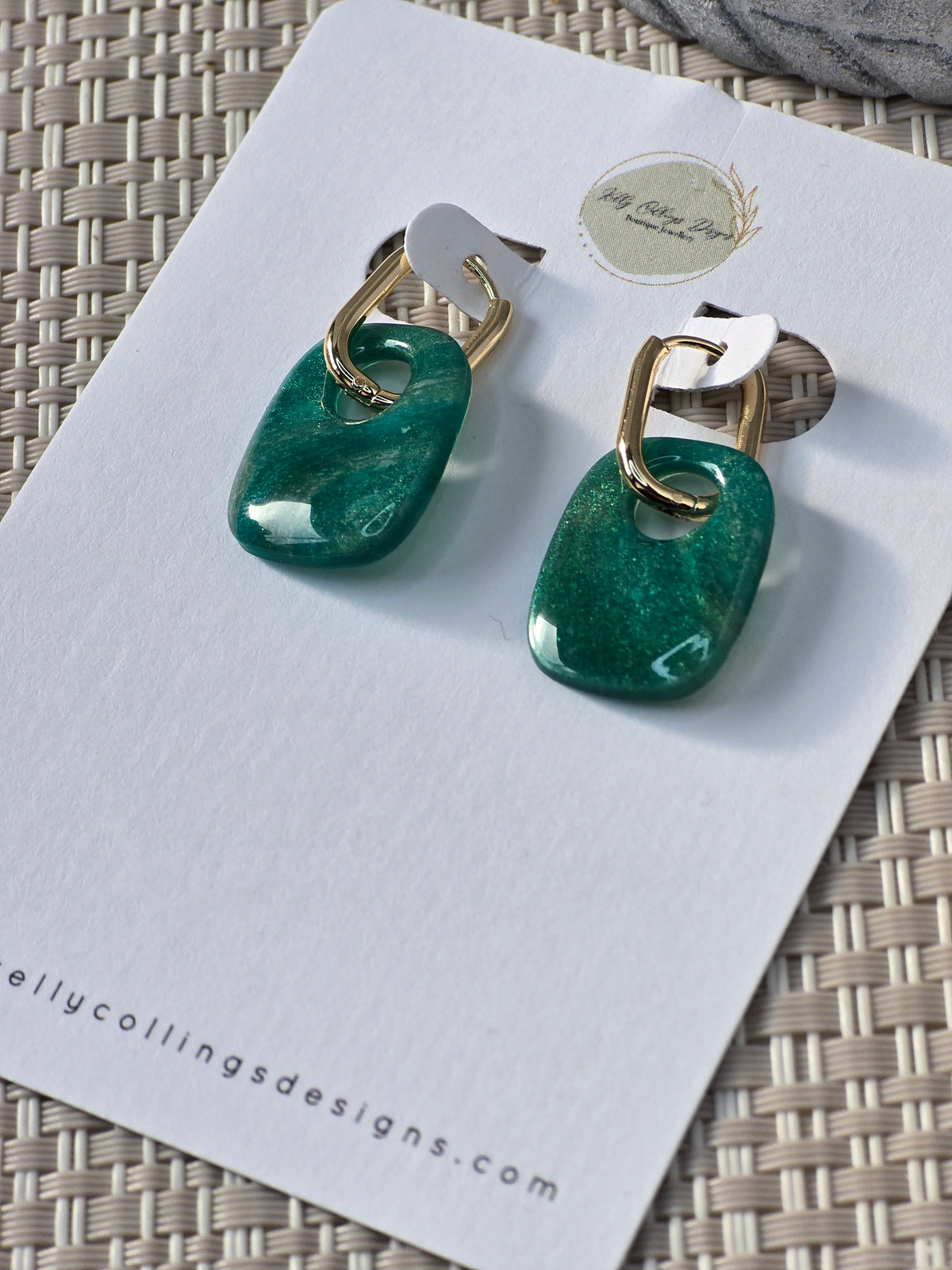2 in 1 hoops - green marble