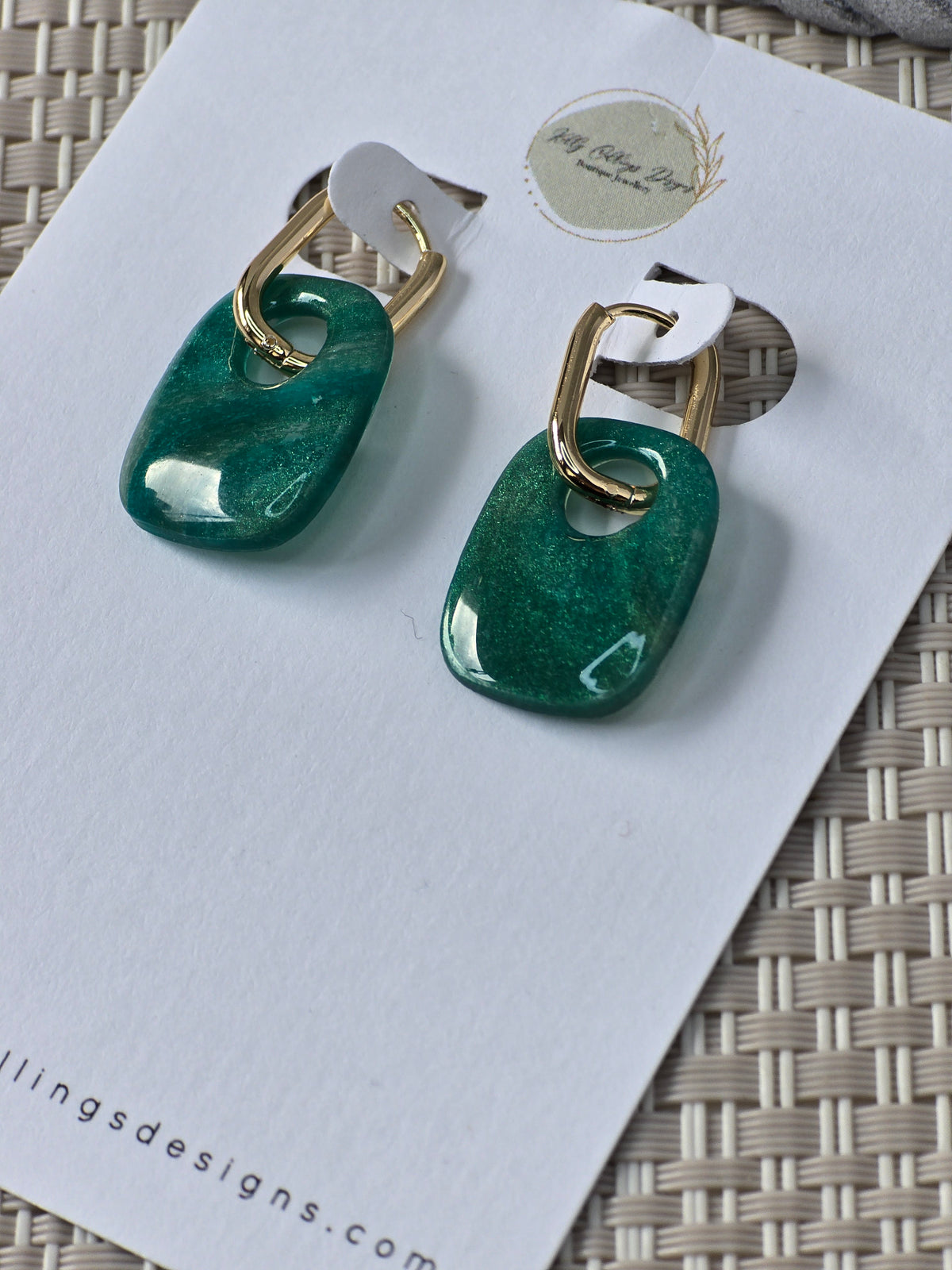 2 in 1 hoops - green marble