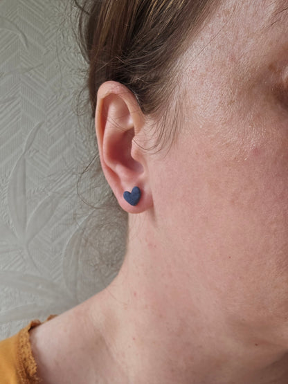 Duo heart studs