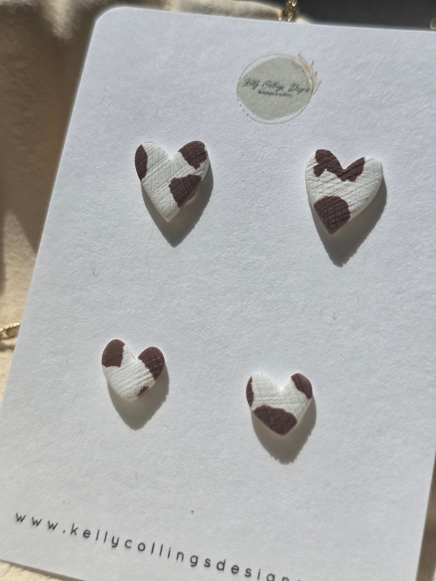 Duo heart studs