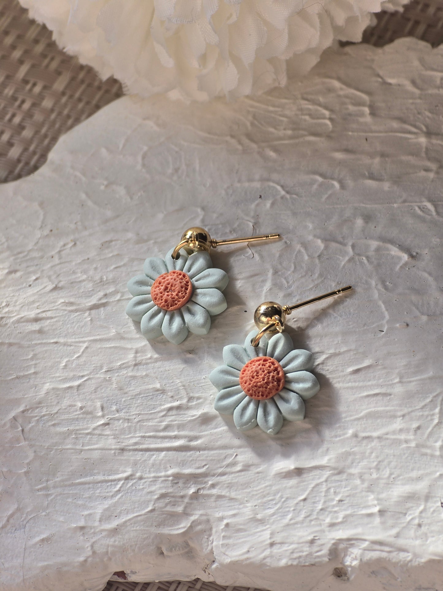 Pastel daisy dangles| can be switched for silver and or fish hook