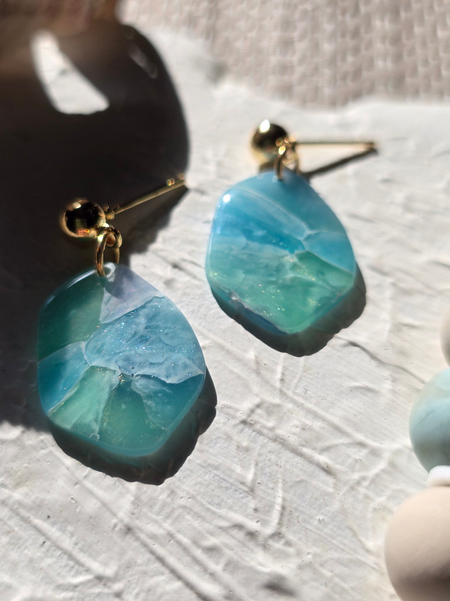 Sea glass small dangles|can be switched for silver