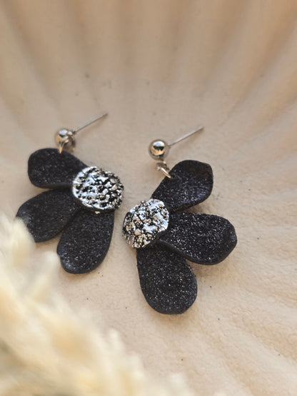 Glitter flower dangles| can be switched for fish hook