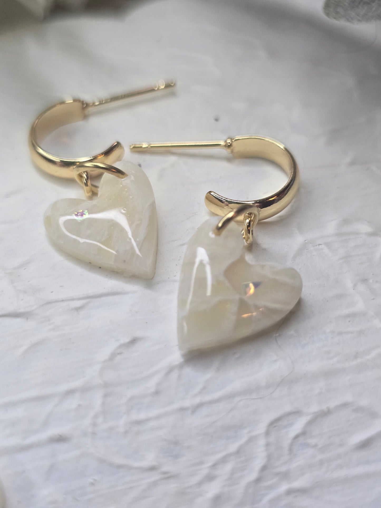 Heart necklace and earrings set