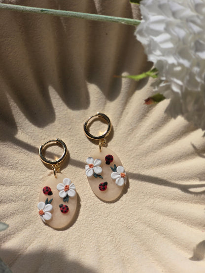 Daisy ladybird Huggies|can be switched for silver