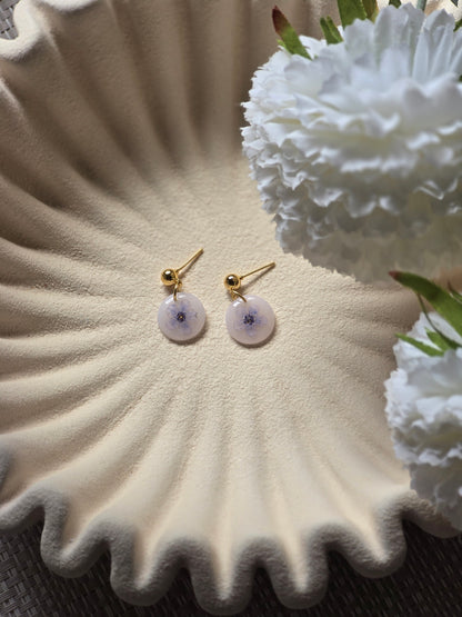 Forget-me-not earrings| can be switched for silver/fish hook