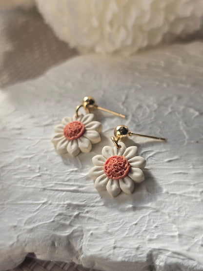 Pastel daisy dangles| can be switched for silver and or fish hook