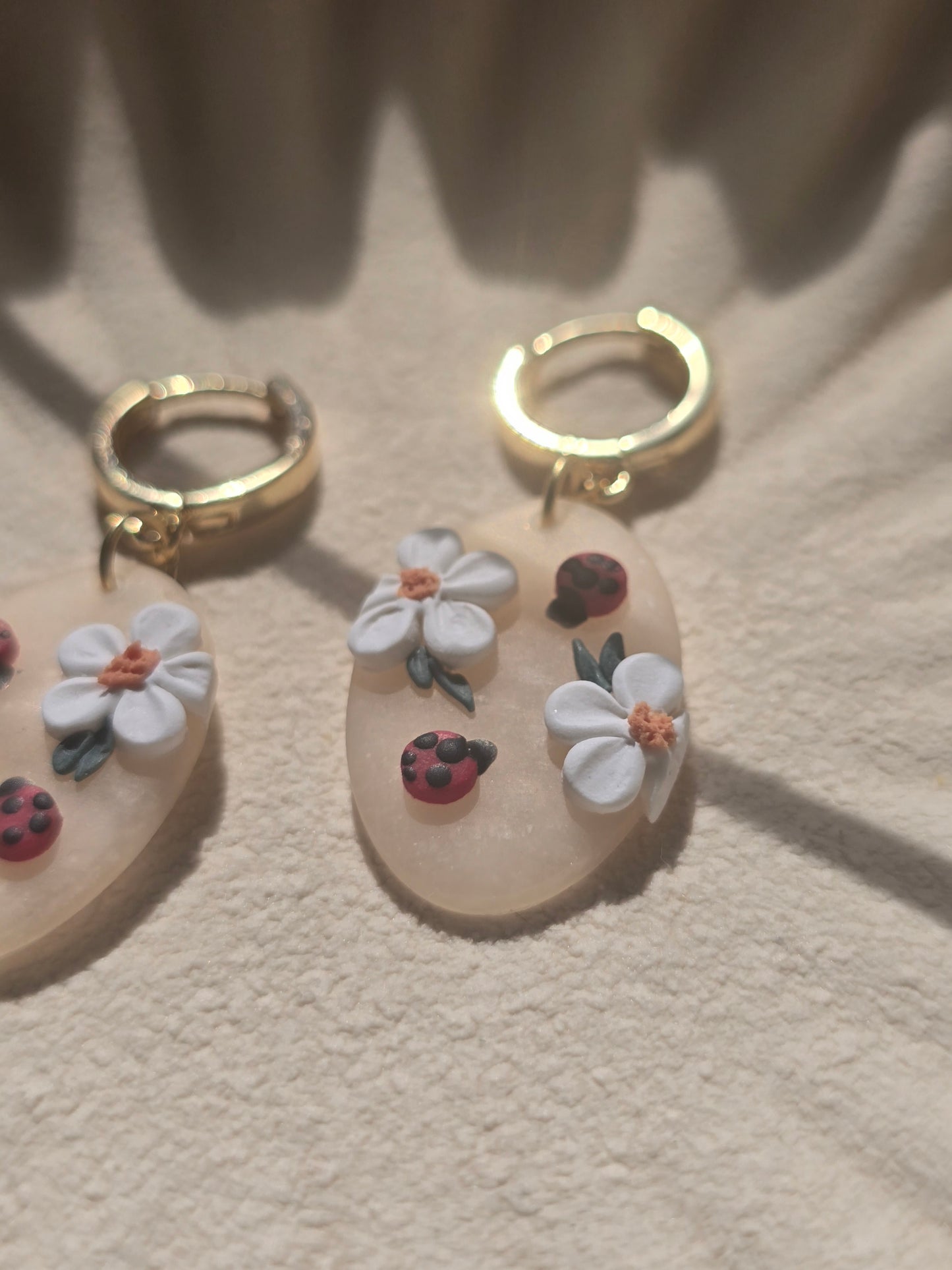 Daisy ladybird Huggies|can be switched for silver