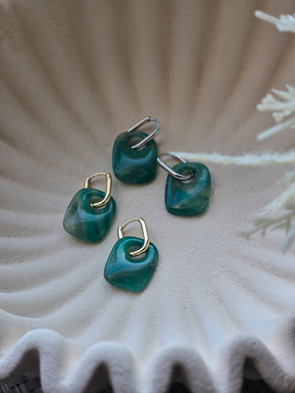 2 in 1 hoops - green marble