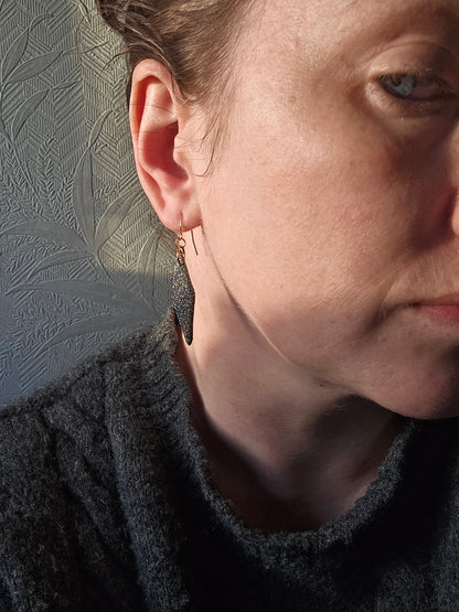 Sparkly dangles|can be switched for silver