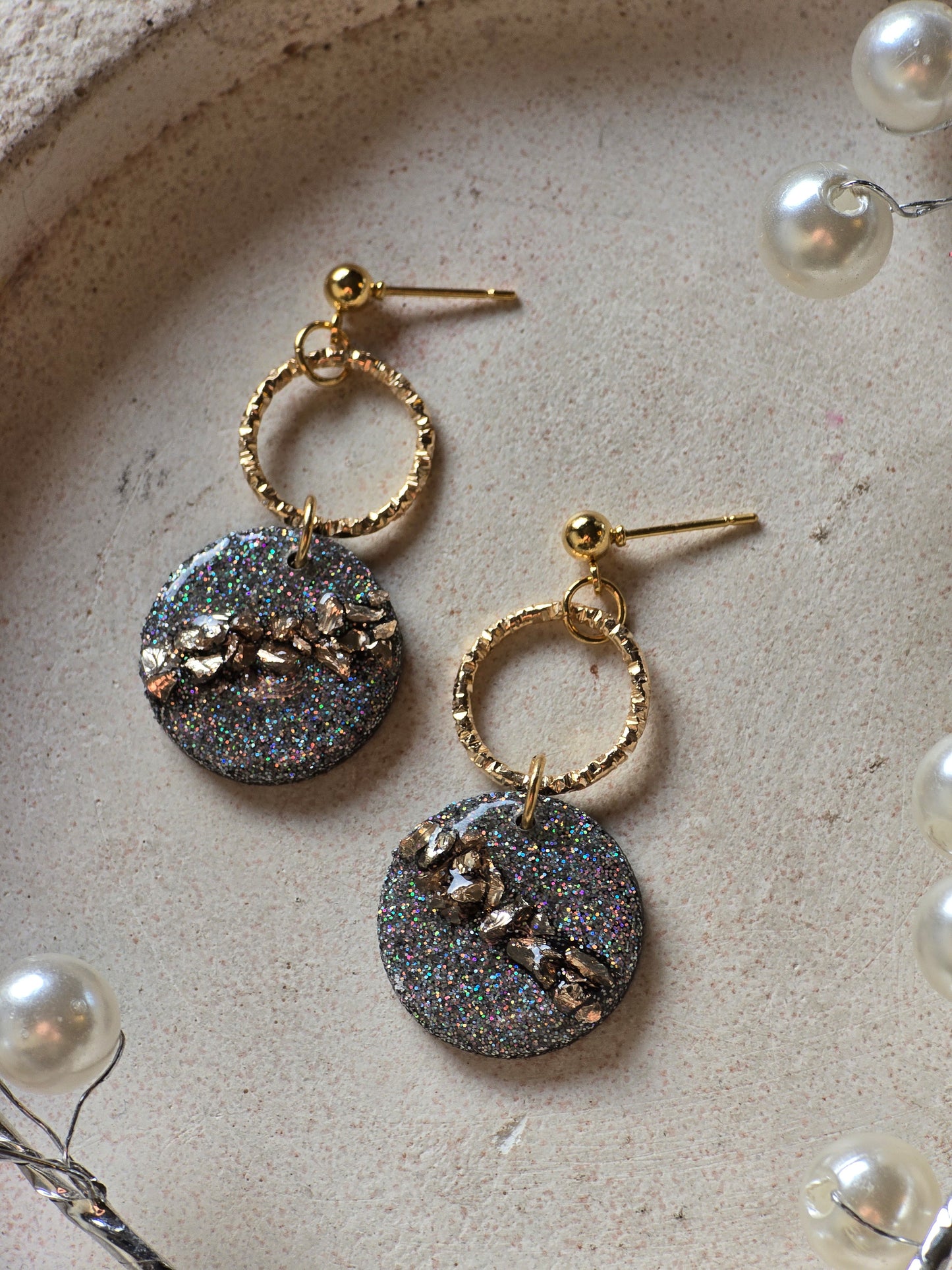 Druzy charm dangles