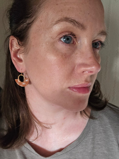 Sun print charm dangles