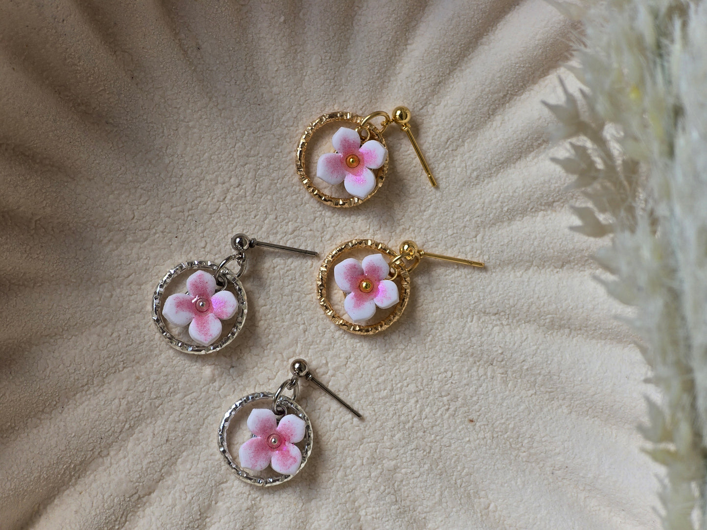 Flower charm dangles