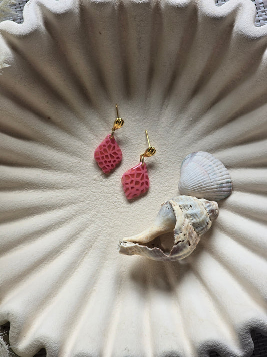 Petal pink coral dangles