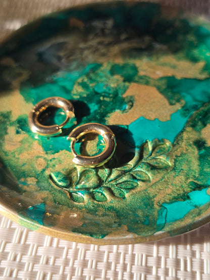 Green marble trinket dish