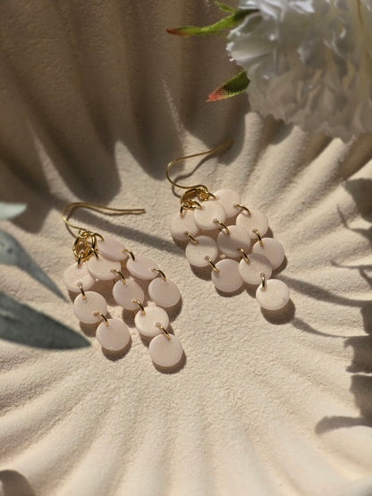 Circle chain drop earrings