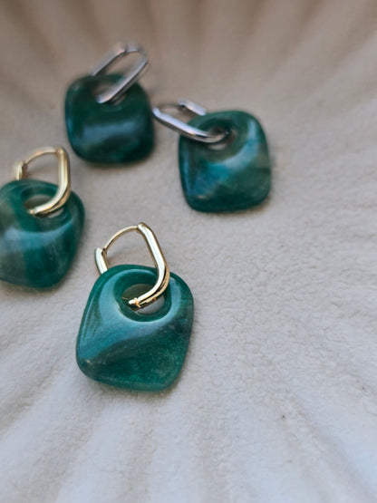 2 in 1 hoops - green marble