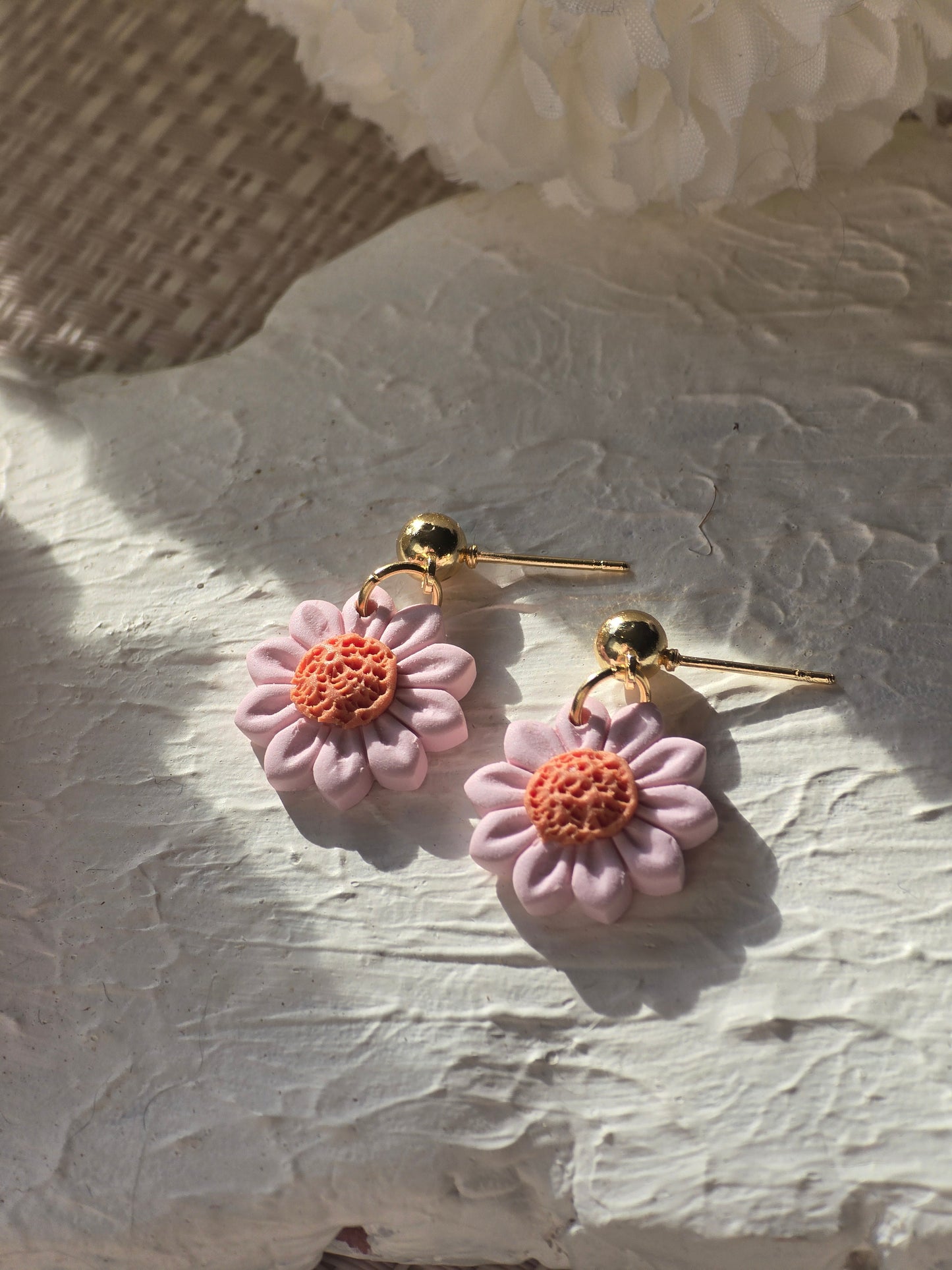 Pastel daisy dangles| can be switched for silver and or fish hook
