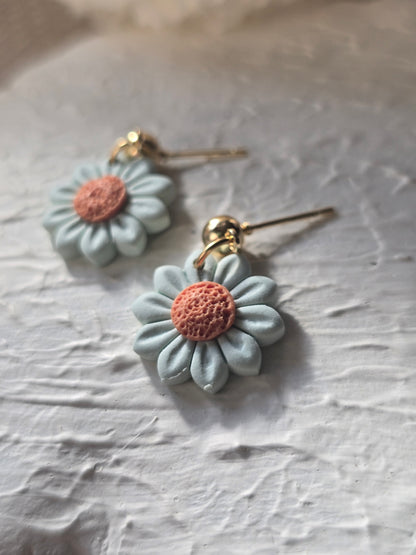 Pastel daisy dangles| can be switched for silver and or fish hook