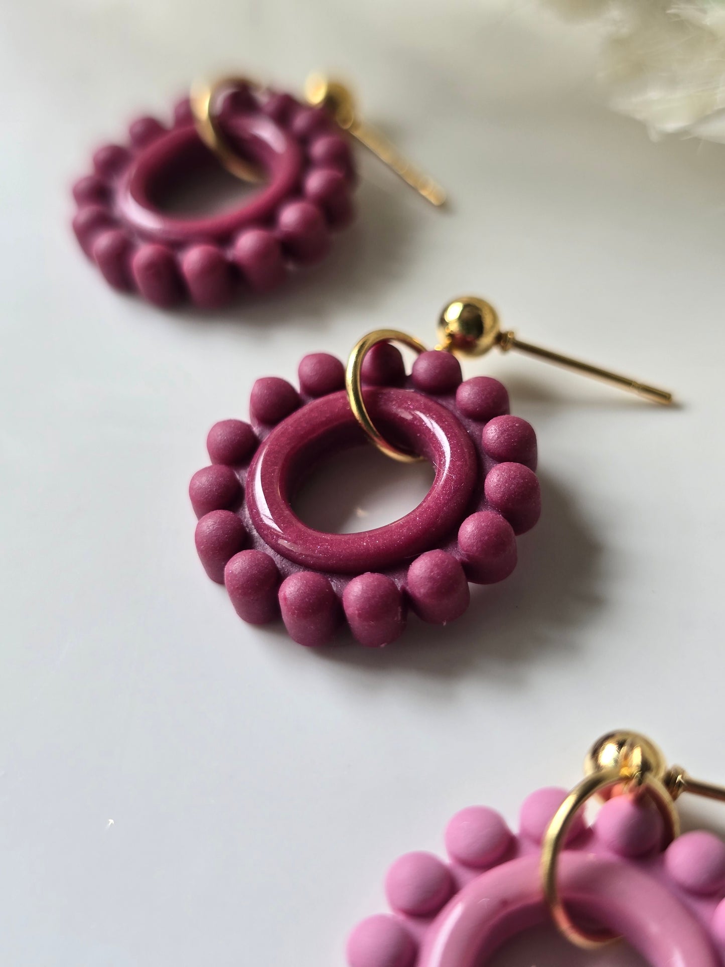 Bubble circle dangles|can be switched for silver/fish hook