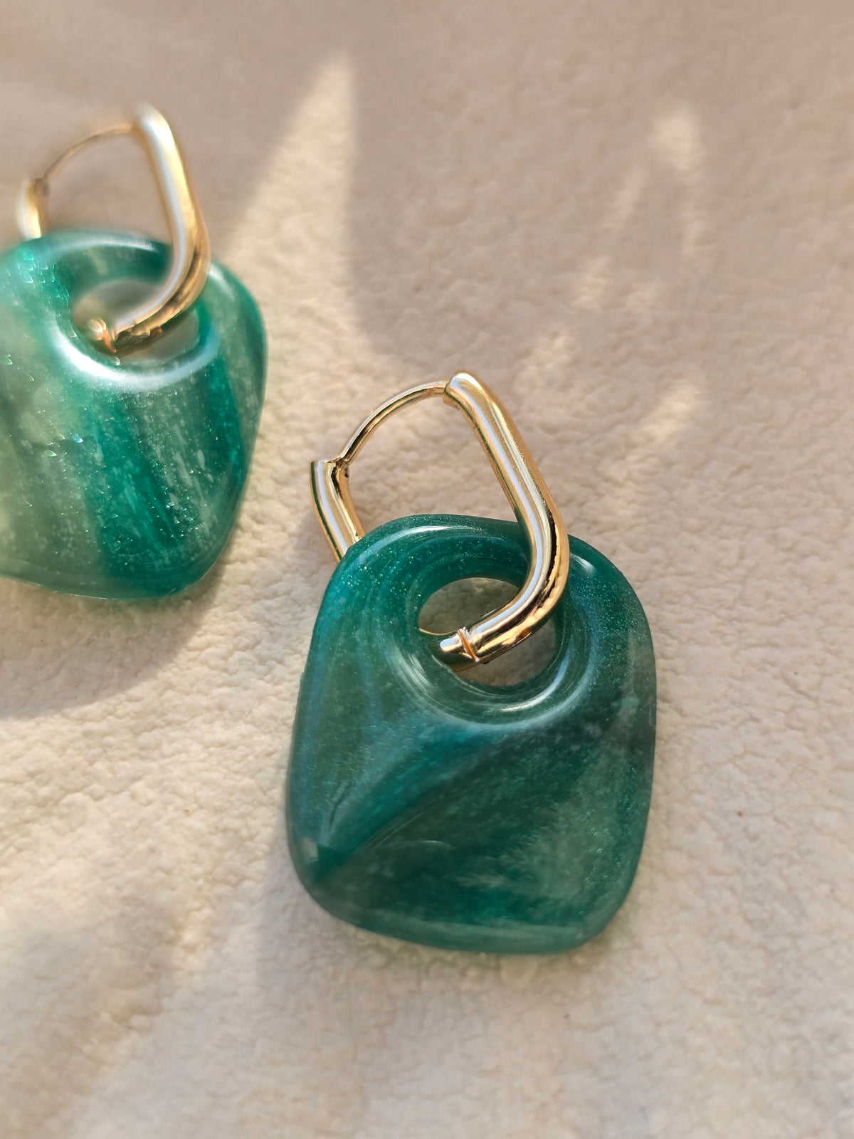 2 in 1 hoops - green marble