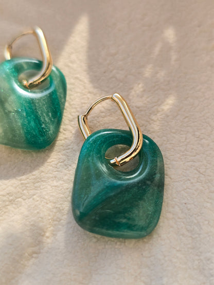 2 in 1 hoops - green marble