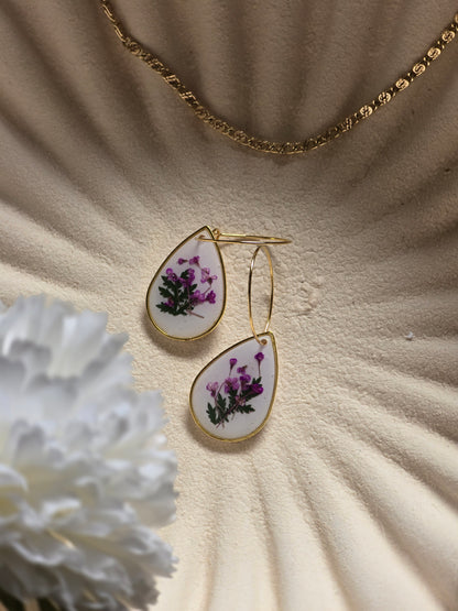 Purple floral hoops