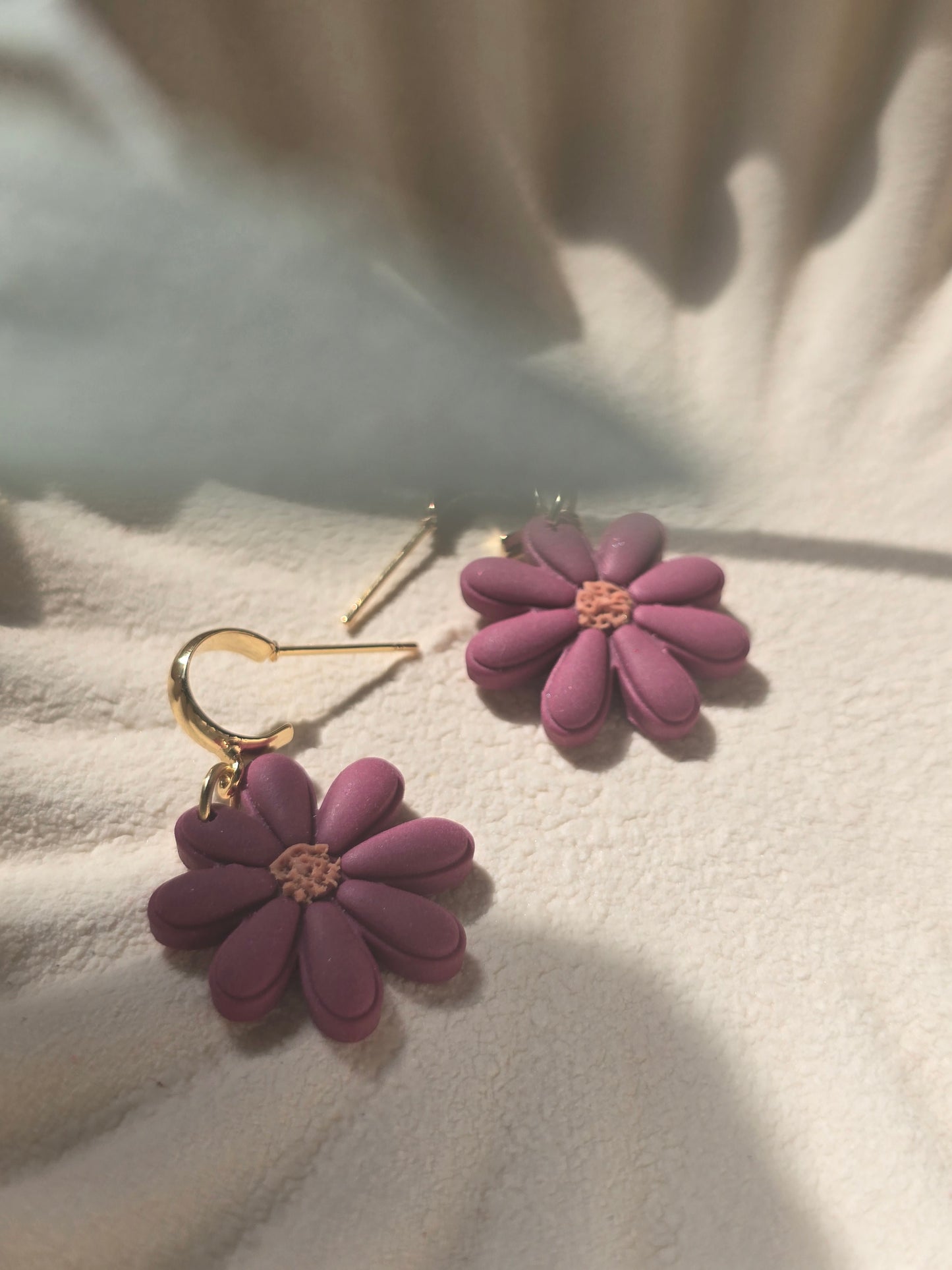 Pink daisy huggies|can be switched for silver