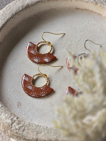 Sun print charm dangles
