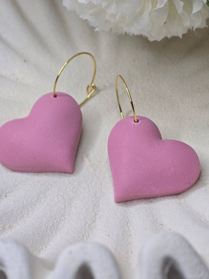 Bubble heart hoops| can be switched for silver