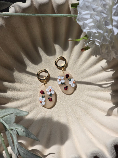 Daisy ladybird Huggies|can be switched for silver