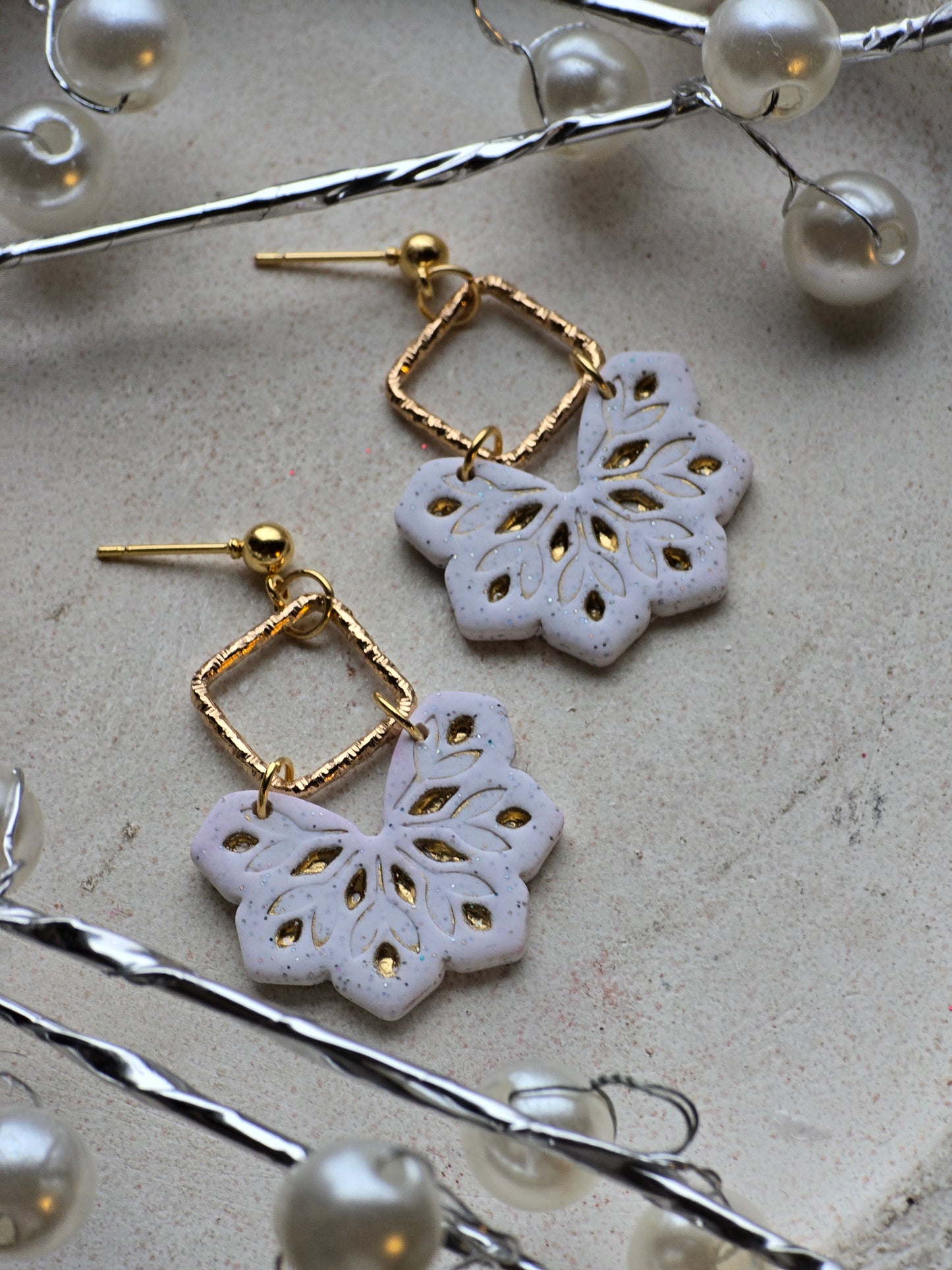 Snowflake charm dangles