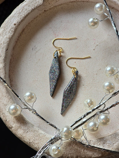 Sparkly dangles|can be switched for silver