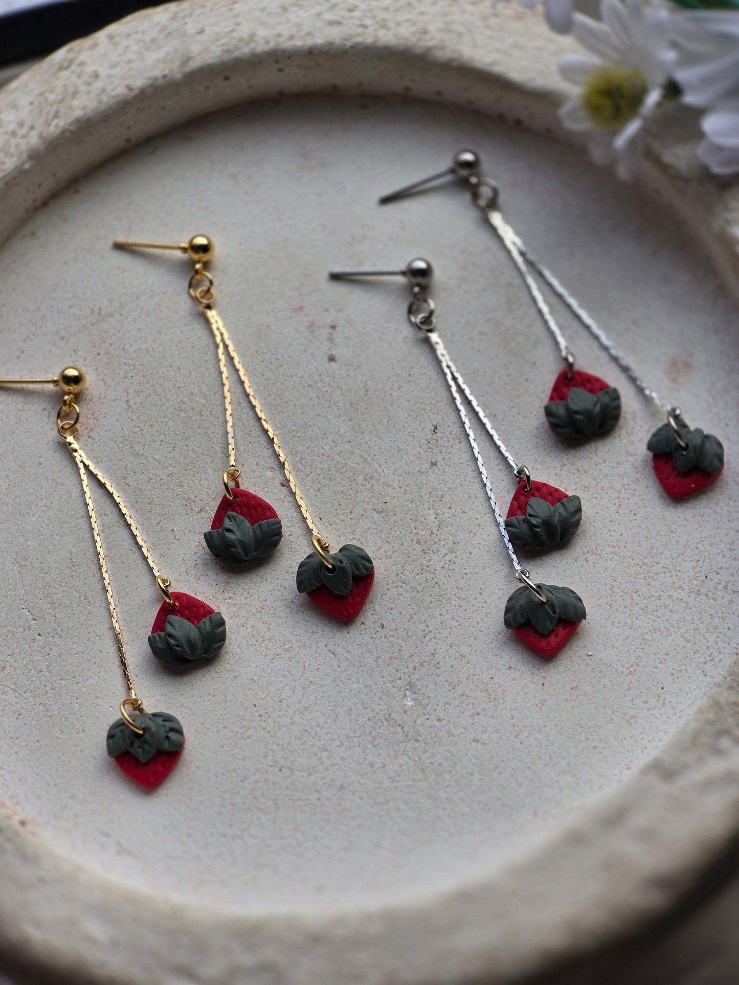 Strawberry drop dangles