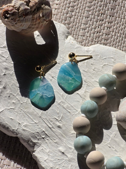 Sea glass small dangles|can be switched for silver