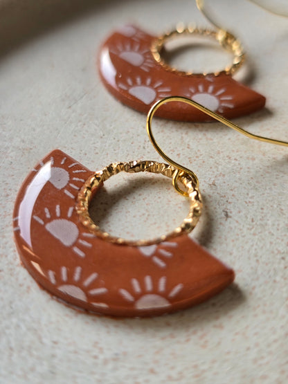 Sun print charm dangles