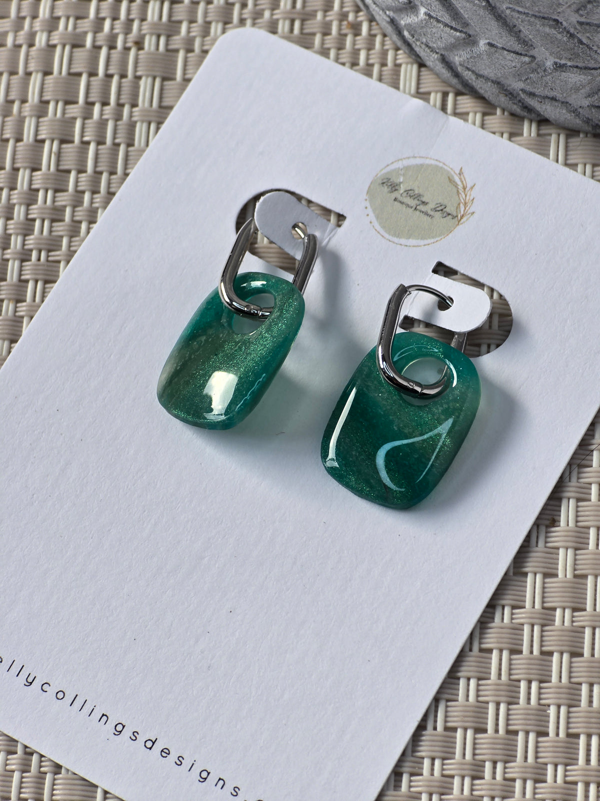 2 in 1 hoops - green marble